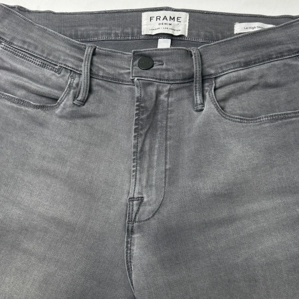Frame Women Le High Skinny High Rise Stretch Denim Jeans Size 6/28 Charcoal Gray